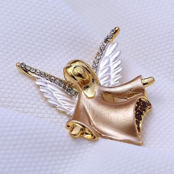 Kvinde Krystal Engel Brosche Pin