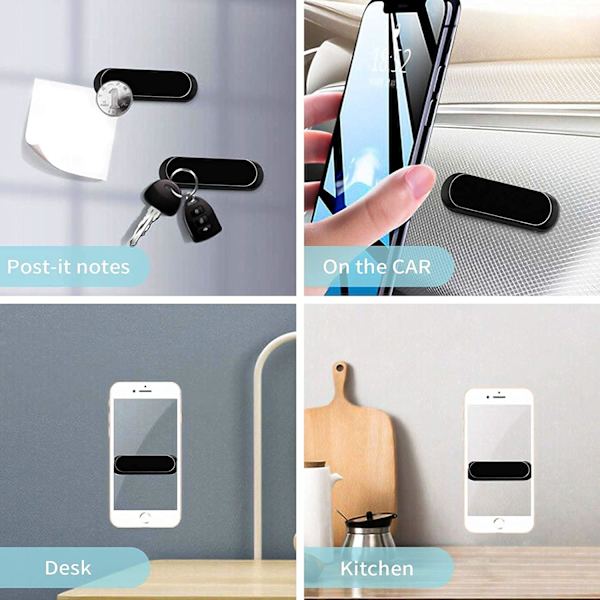 Magnetisk telefonholder for mobiltelefon, 360° rotasjon og gradvisning, for alle telefoner