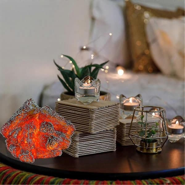 Flameless Fireplace LED Flame Lamp with Realistic Log Effect, Electric Fireplace Heater for Home Decor
