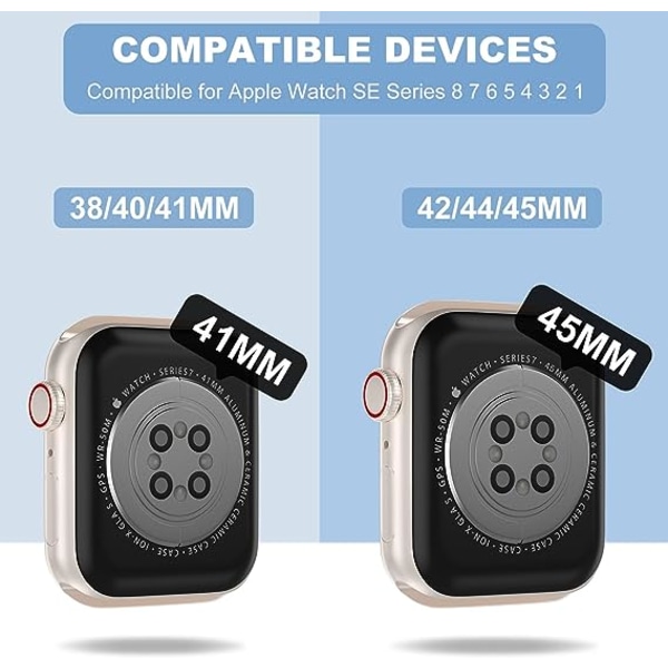 Kompatibel til krystalklare Apple Watch-bånd, 38 mm 40 mm 41 mm med kofangerhus til mænd Kvinder Jelly Sport-etui og -bånd/sort
