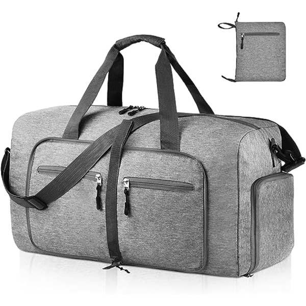 Travel Duffle Bag for Men - Foldable Duffel Bag with Shoes Compartment - Overnight Bags Waterproof & Tear Resistant