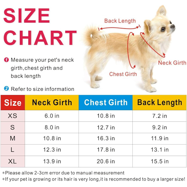 Hund- och kattkappa med koppelögla, färgglada lappar, vadderad valpväst, jacka, nallebjörn, chihuahua-kostymer, mopskläder (Large (1-pack), himmelsblå)