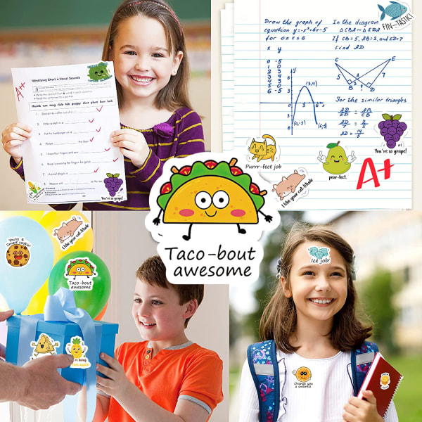 400 STK Punny Rewards Stickers, Punny Motivational Stickers Incentives Stickers Positive Teacher Rewards Stickers for Kids School Classroom