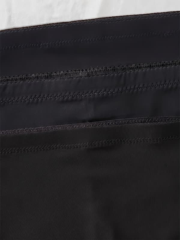 3-pack Seamless High-Waisted Shaping Panties with Tummy Control and Cooling Effect S S Black