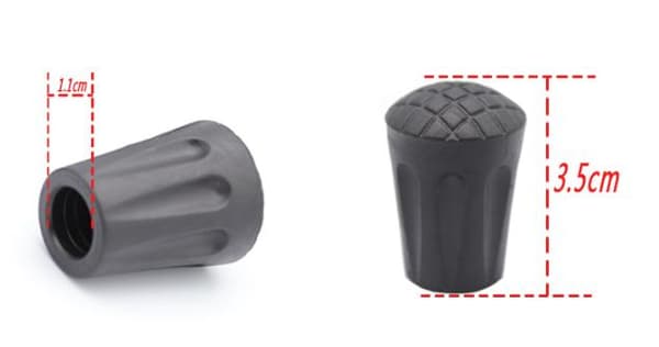 6 Pcs. Trekking Pole Rubber Tips Replacement Rubber Tips for Trekking Pole Hiking Trekking Grid