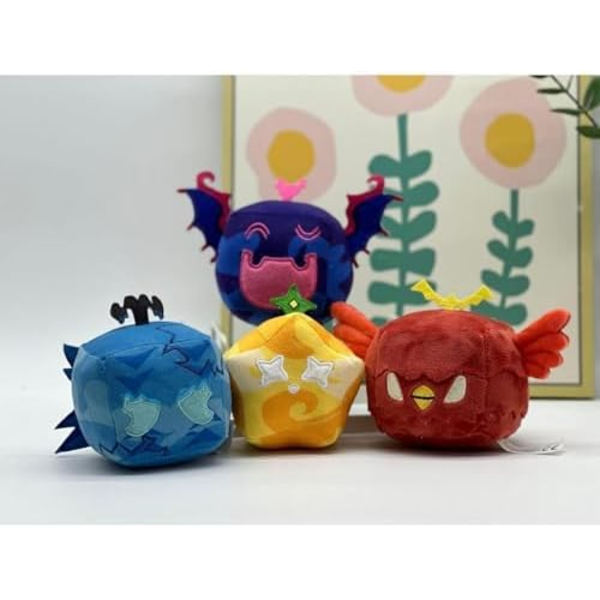 Blox Fruits Plysch - 6\" Dough Fruits Plysch Blox Fruits Plysch Roliga Plysch Stoppade Kudde, lila