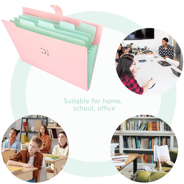 Expanding Folders A4 Paper Size, 2-Pack (Pink, Yellow)
