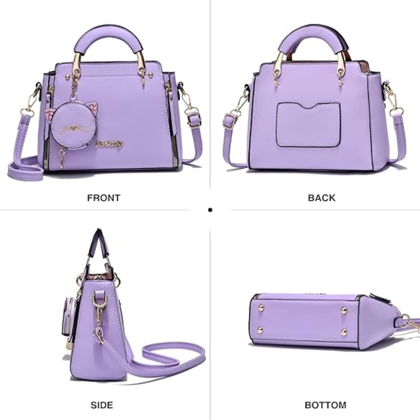 Moderne Punge og Håndtasker til Kvinder Damer Læder Top Håndtag Satchel Skuldertasker Små Totes