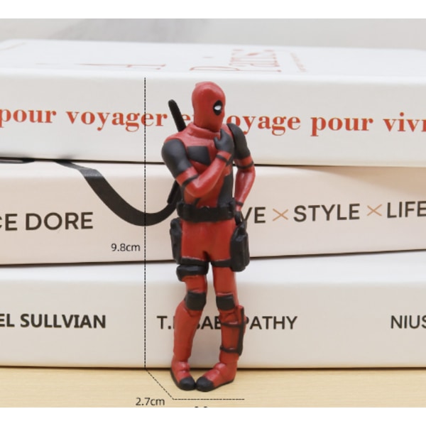 1 Piece of Deadpool Funky Model: Embrace the Spirit of a Mischievous Superhero, Håndlavet, Superhelte-dekoration, Looking back-stilling Style05
