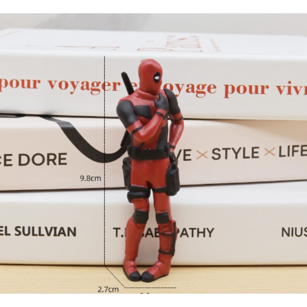 1 stk. Deadpool Funky Model: Oplev ånden af en drilsk superhelt, håndlavet, superheltedekoration, tilbagelænet positur Style05