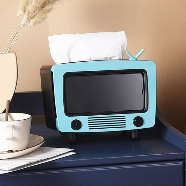 TV-paperirasia Multi luova pehmopaperirasiapidike, jossa on matkapuhelimen paikkapaperipidike Koti Olohuoneen pidike kylpyhuonetoimistoon (sininen)