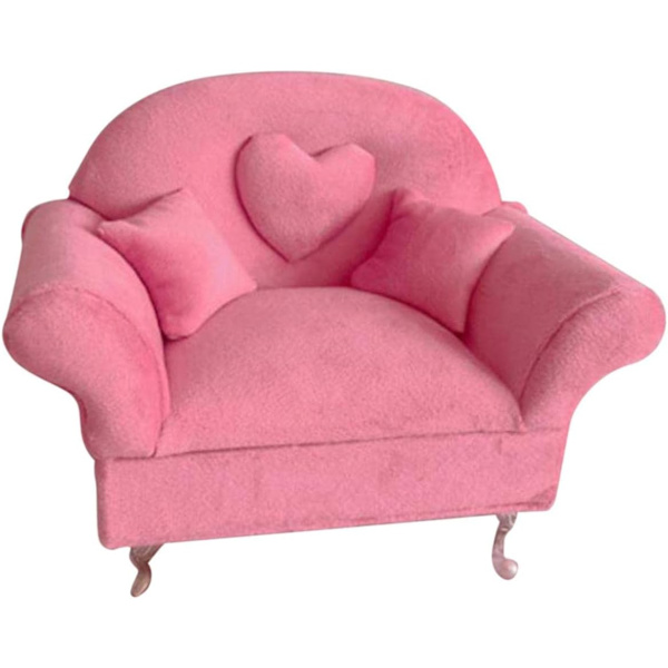1/6 Sofa Soveværelse Dekor Piger og Kvinder Smykkeæske, Dukkehus Liv Scene Forsyning, Smykkeæske Organizer til 12inch Dukker Actionfigurer Accs