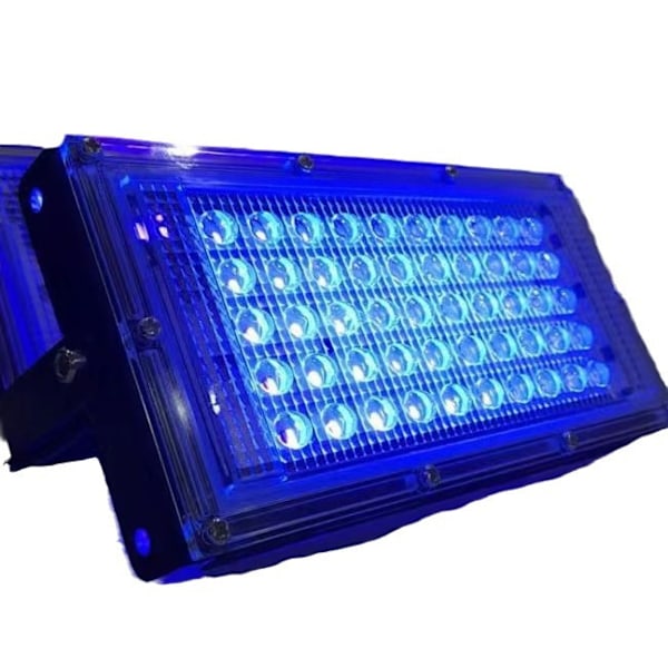 LED Sort Lys Floodlight, 100W UV Sort Lys Lampe med Stik, 96 Sort Lys LED'er med Afbryder, IP65 Vandafvisende UV Floodlight Forlygte [Energiklasse A] 100W