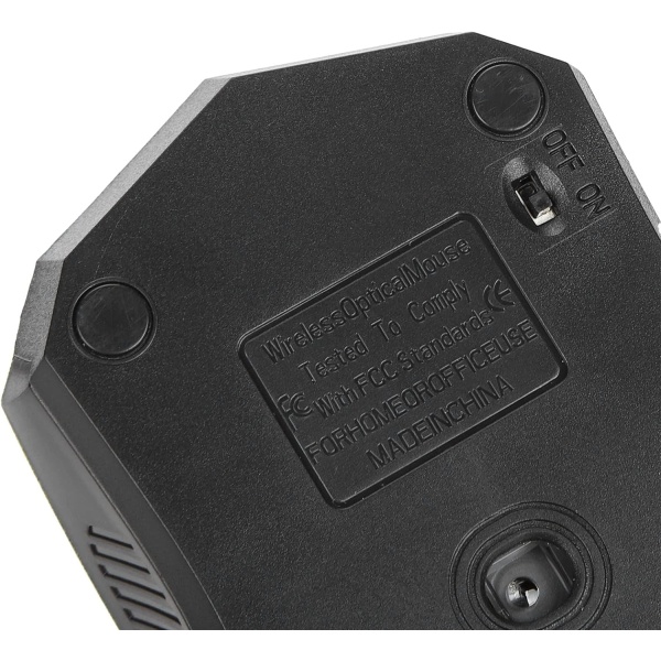 Trådløs mus, 1600DPI mus, 2.4G ergonomisk USB-mus til pc med USB-modtager, optisk mus computermus til computere og bærbare computere (gul)