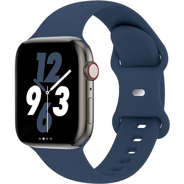Apple Watch kanssa yhteensopivat rannekkeet 38mm 40mm 41mm, vaihtopehmeä silikoni, urheiluvarusteiden rannekkeet naisille miehille (Abyss Blue)