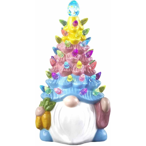 Resin Gnome Figurine – Lys-Up Resin Gnome-dekorasjoner for hage | Håndlagde julenisser, feriegaver, vinterbordpynt til
