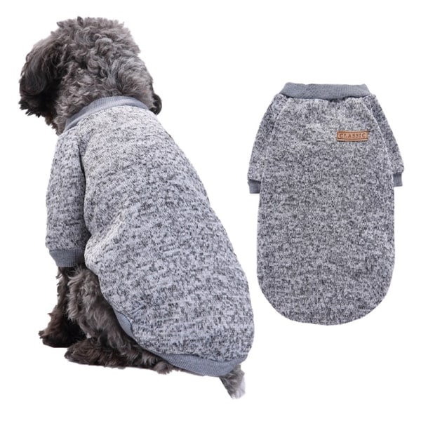 Pet Dog Clothes Dog Sweater Soft Thickening Warm Pup Dogs Shirt Winter Puppy Sweater for Dogs (X-Large, Grey)