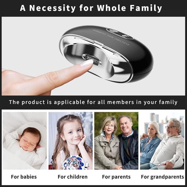 Automatic Nail Clippers, Electric Nail Clippers, Black Nail Clippers