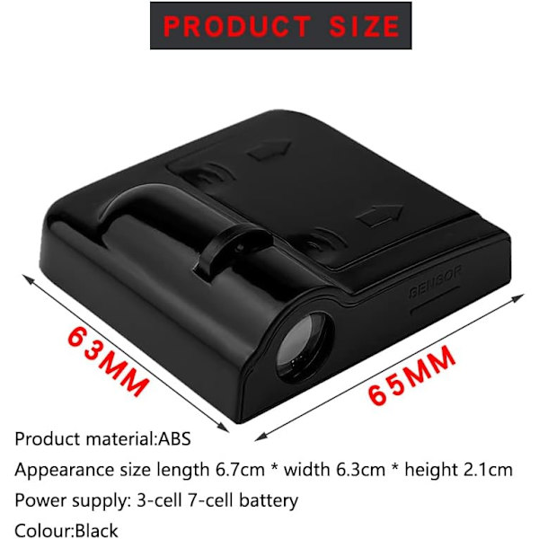2 kpl Honda-ovivalojen logoa, langaton auton oven projektori logovalo HD LED-kohteliaisuus Ghost Shadow Welcome Lamp sopiva