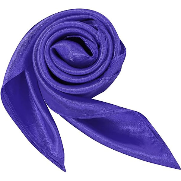 Silkefølelse tørklæde firkantet chiffon tørklæde ensfarvet bandana retro tørklæder til kvinder halstørklæde taske tørklæde