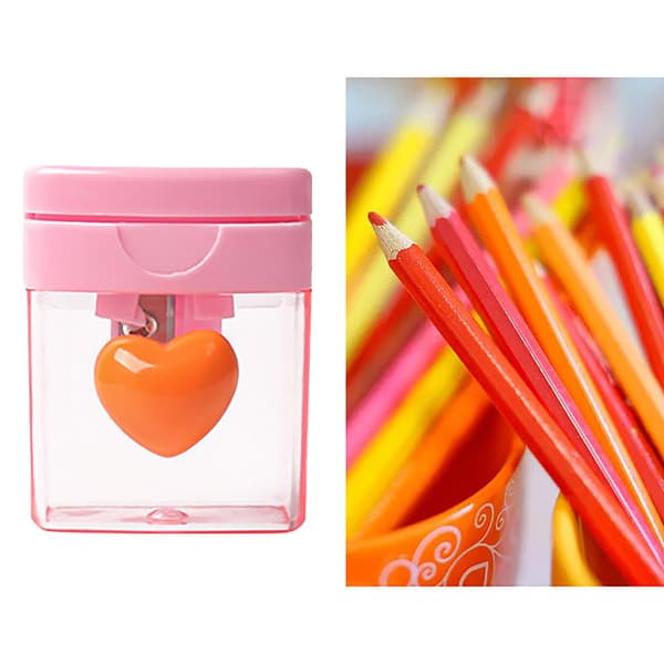 Pencil Sharpener for School and Crafts - An Efficient, Smooth, Durable, and Portable Desk Accessory (Pink) pink