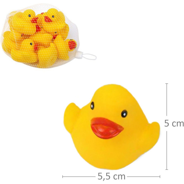 10 stk. Gummiænder Gule ca. 5 cm Badeænder Badelegetøj Gummiænder