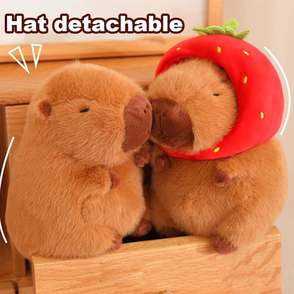 Söt Capybara Plyschleksak, Capybara Gosedjur för Vuxna, Mjuk Plyschdocka Kudde, Heminredning för Barnpresenter, M, 12,9 tum