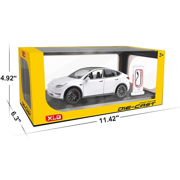 Model S Legetøjsbiler 1/24 Legering Støbt Modelbil, Træk Tilbage Model S Modelbil med Lys og Lyd, Tesla Stor Model S Bilmodel Legetøj Velegnet(Sort)