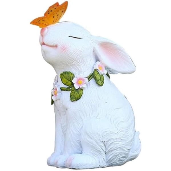 Rabbit Solar Powered Garden Light Great Addition for Outdoor Resin Animal Statues and Figurines Gifts