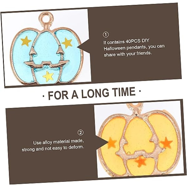 40 st pumpa berlock sjöjungfru accessoarer armband för charms nyckelringar för hantverk smycken gör pärlor smycken gör tillbehör halloween