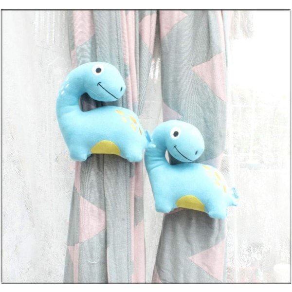 Curtain Tie Rope Children's Room Curtain Strap A Pair Of Cute Dinosaur Curtain Strap Buckles-Blue Dinosaurs (Pack Of 2)