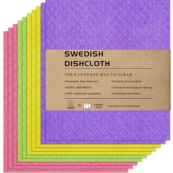 Disktrasa 19,5*17*0,2 cm Bomullstrasa tillverkad av trämassa Avfettad disktrasa Ekologisk disktrasa tillverkad av träfibrer Återvinningsbar Set of 10-6