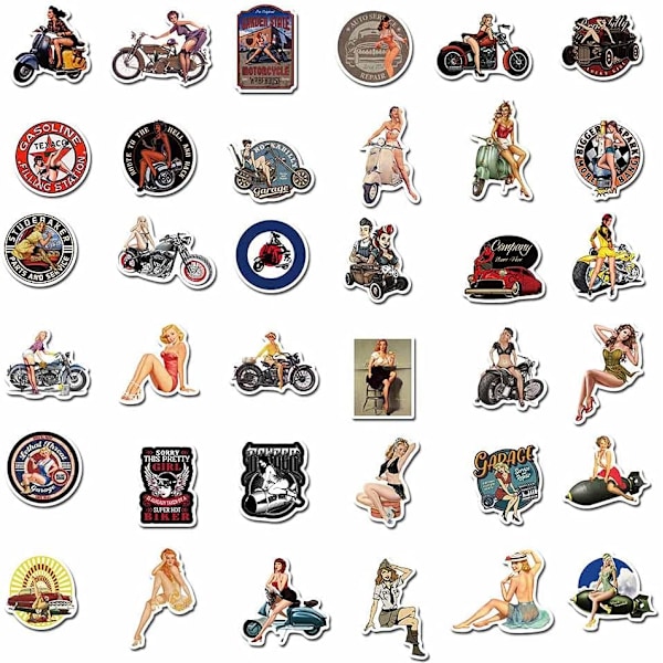 Retro Sailor Jerry klistermærke 100 smukke voksne vinyl vandtætte klistermærker taske kop cykel bagage bil bærbar computer skateboard motorcykel