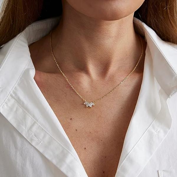 Diamant Halskjeder for Kvinner Halskjede Halskjede Enkelt Diamant Choker Halskjeder for Kvinner Trendy Smykker Gaver til Jenter