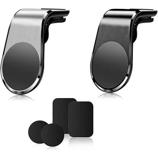 Magnetisk biltelefonholder [Sæt med 2], bilmagnet biltelefonholder på luftventil til iPhone 14 13 12proMax XR X 8 Samsung og de fleste smartphones