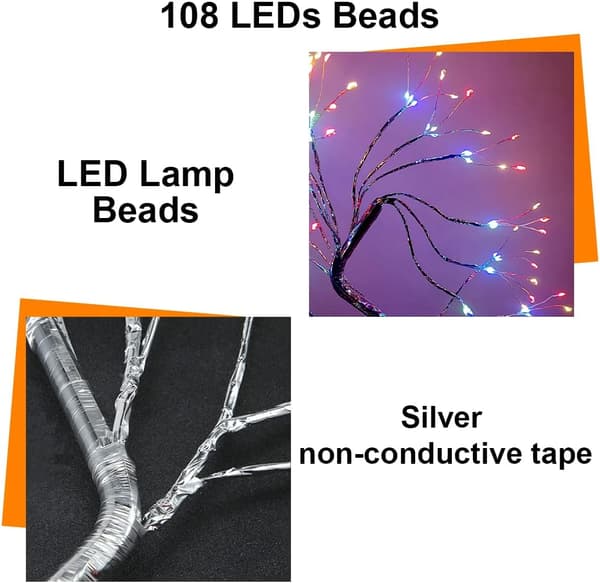 Multicolor LED String Lights with Remote Control | 108 Indoor String Lights Material: Polyester Material: Polyester