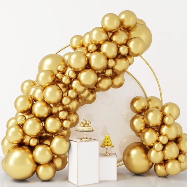 Metalliset kultaiset ilmapallot kromikultaiset ilmapallot, eri kokoja 18 12 10 5 tuumaa kultaiset lateksiilmapallot syntymäpäiväjuhliin, baby shower