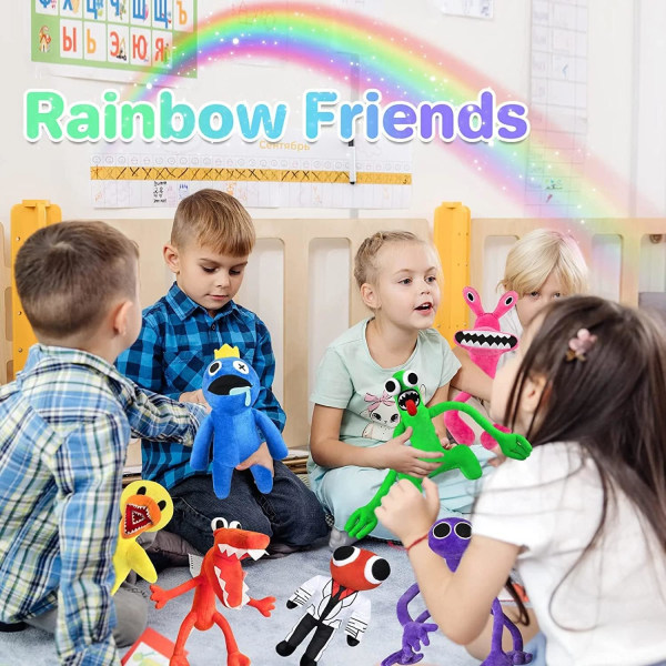 Rainbow Plys Dukke Legetøj, Rainbow Friends Plys Legetøj, Rainbow Friends Legetøj, Rainbow Plys Dukke, Rainbow Kapitel 2 Rainbow Friends Plys Legetøj