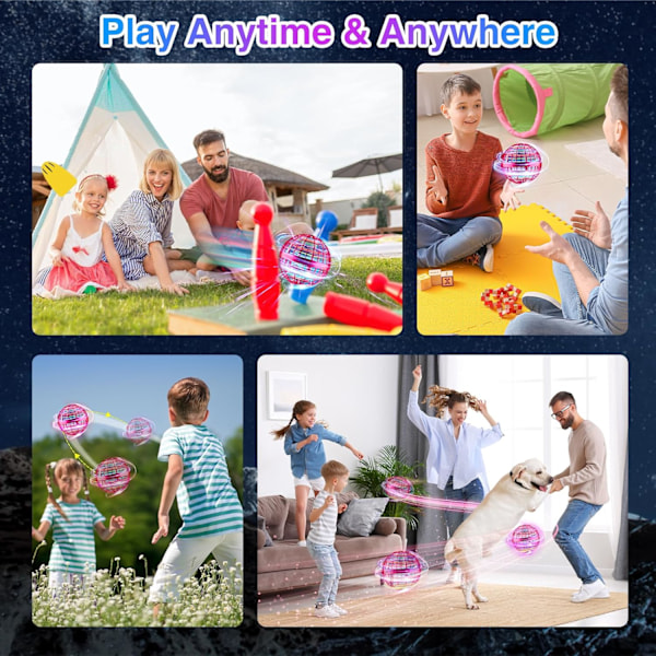 Flyvende Orb Ball, Flyvende Spinner Ball Legetøj, Håndstyret Boomerang Hover Ball, Fidget Spinner Stressbold, Julefødselsdag Seje Legetøjsgaver til Alle Red