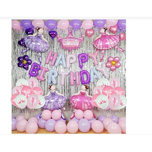 Ballon Dekorationer til Ballet Fest, 18 stk. Dansende Ballerinaer Rosa Hvide Balloner til Pige Prinsesse Fødselsdag Baby Shower Bryllupsfest Dekorationer