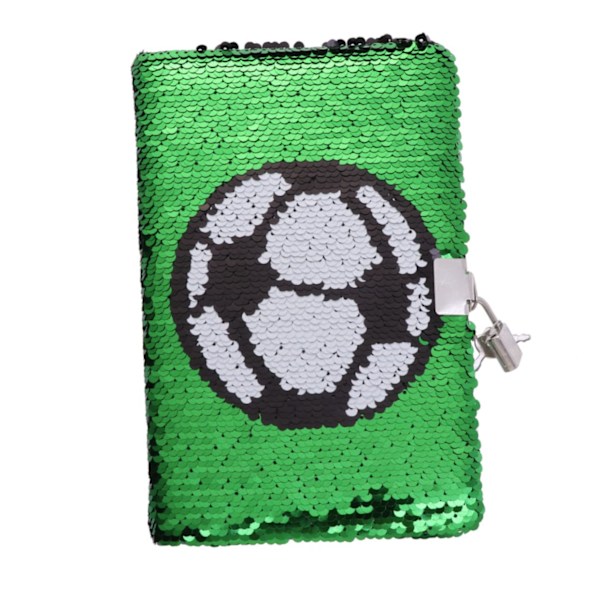 MAGICLULU Sports Gaver til Drenge Fodbold Sequin Journal Notebook med Lås Børn Daglig Sequin Børns Fodboldsæt Piger Dagbog med Lås og Nøgle Sequin For