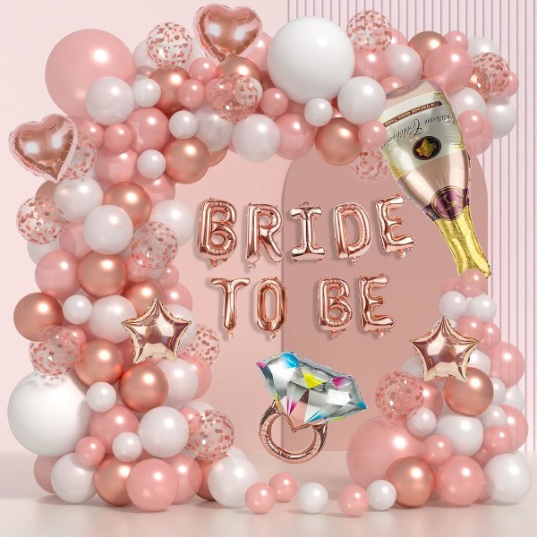 Bride To Be Balloons Garland Rose Gold Party Decorations Kit Bridal Shower Balloons Arch Kit For Party Decorations