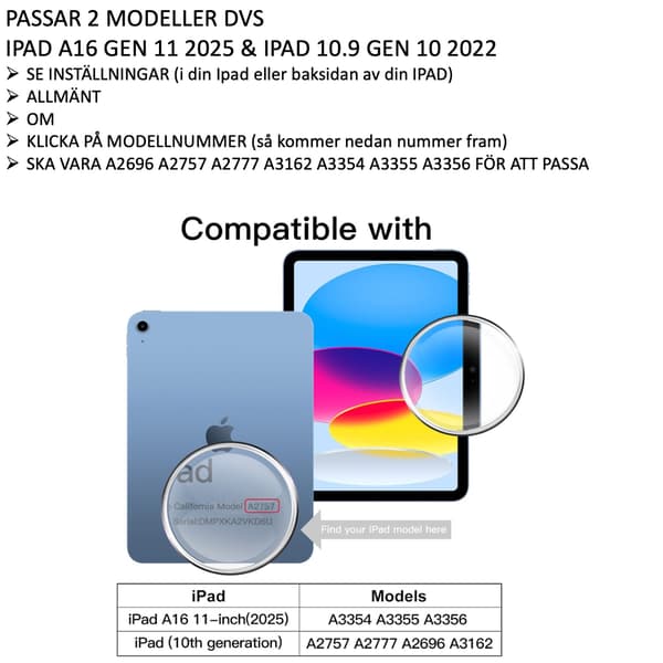 iPad (A16) gen 11 2025 screen protector tempered glass 9H transparent