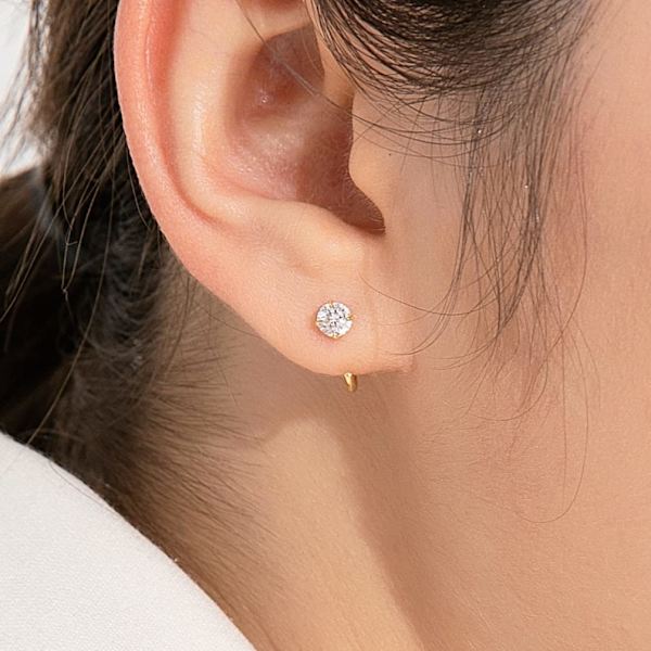 14K kultaiset pienet Huggie-korvakorut naisille rustoon, hypoallergeeniset nastakorvakorut | 14k kultaiset korvakorut naisille