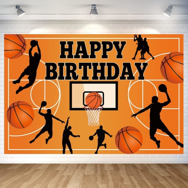 7*5 FT, Basketball-tema bursdagsfestdekorasjon Basketball Happy Birthday Bakgrunn Fotobakgrunn