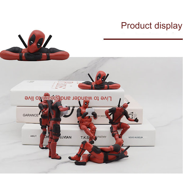 1 stk. Deadpool Funky Model: Oplev ånden af en drilsk superhelt, håndlavet, superheltedekoration, tilbagelænet positur Style05