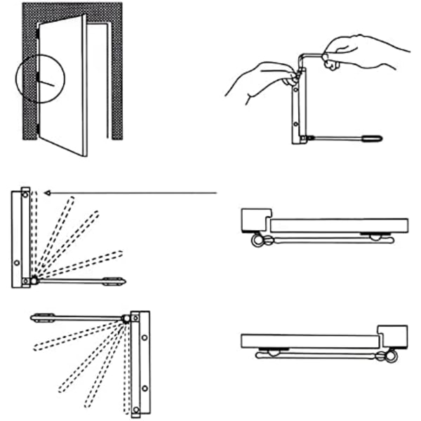 Dörrstängare Hem Automatisk Självstängande Gångjärn Dörrstängare Enkel Fjäder Justerbar Tyst Lätt Utan Buffertplatta Monterad