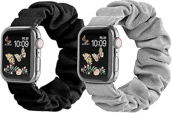 Elastisk stof urrem erstatning Scrunchie kompatibel med 38/40/41mm urrem