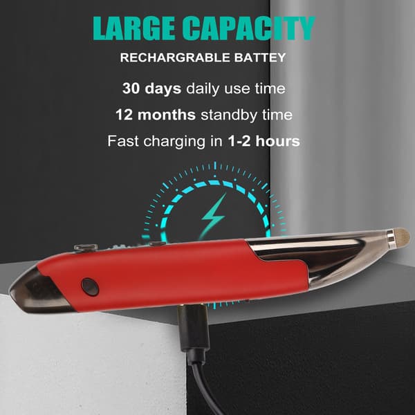Wireless Pen Mouse, Rechargeable, Luminous, Silent, Small, Portable, Bluetooth 2.4g, Dual Mode, Wireless Pen Mouse for PC, Laptop, Red 0.1