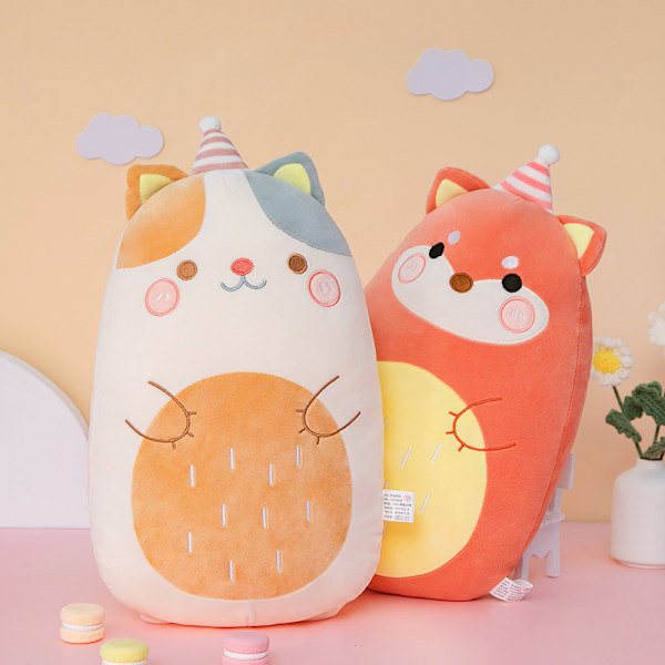 Squishmallows Pehmolelu Eläin Kawaii Pehmeä Iso Tyyny Kissa Fox 40cm